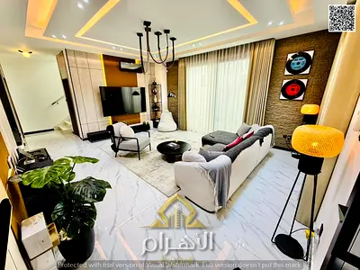 A unique opportunity: a smart villa powered by AI and solar energy, with a state-of-the-art swimming pool and a poolside seating area.