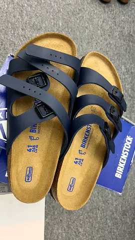 Birkenstock Arizona-style Black Triple Strap Sandals, Size 41 EU