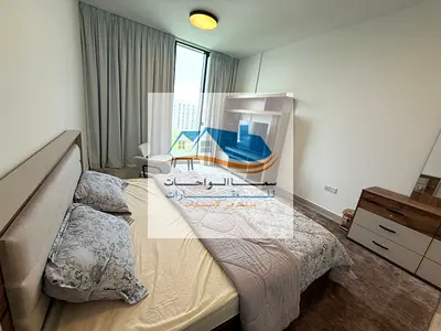 Now available for monthly rent: a studio in Sharjah VIP – Aljada area | Areej VIP Complex. First occupancy. A distinctive studio in a prestigious loca