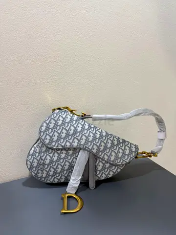 Dior Saddle Bag - Oblique Canvas with Gold Hardware (Preowned)