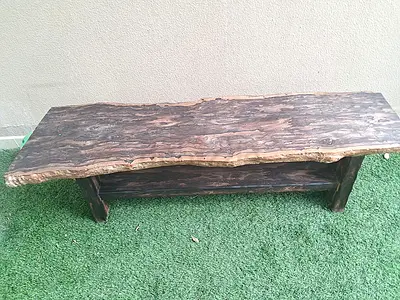 very rare ziricote hardwood  - Rustic Coffee Table / Ent 150cm x 50cm x 45cm