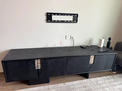 Pan home - Modern Black Low TV Console / Entertainment Unit - Excellent Condition
