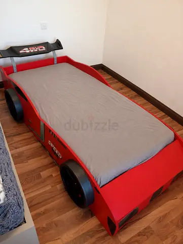 Red Race Car Toddler Bed with Mattress - Excellent Condition