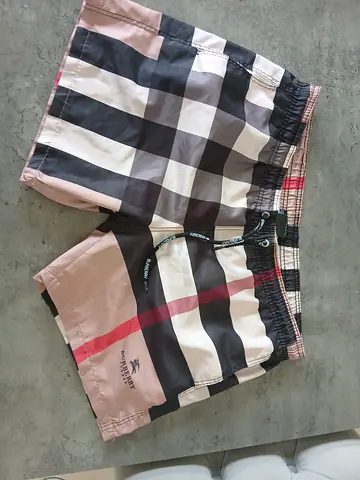 Burberry check mens swim shorts, size M