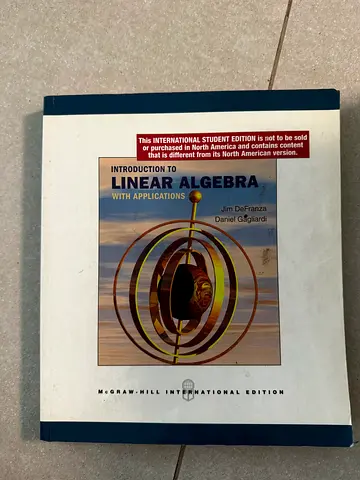 Introduction to Linear Algebra with Applications - 1st International Student Edition (Textbook)