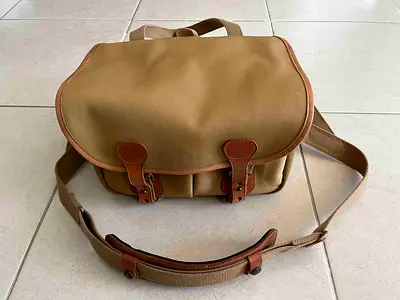 Vintage Billingham Camera Bag | Made in England | Khaki Tan Leather | 550 AED