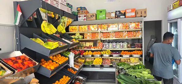 used furniture  and vegetables display fridge