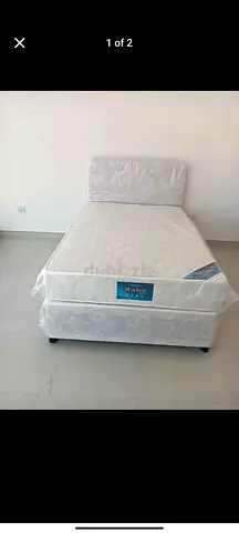 Double Bed Set with spring soft Mattress and Headboard - Good Condition new