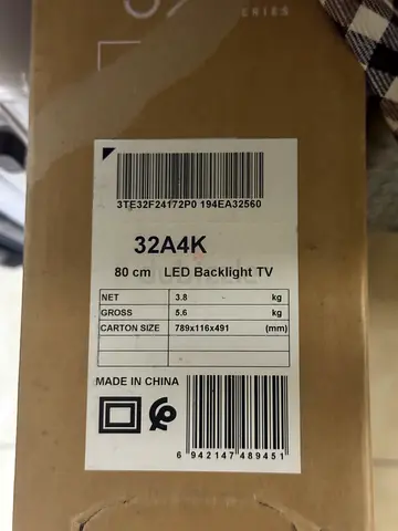 32-inch LED Backlight TV (32A4K) - Boxed