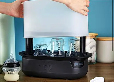 Electric Baby Bottle Sterilizer - 3-in-1 Steam Sterilizer (Black)