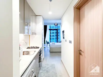 Modern Furnished Studio | Monthly Rent | Azizi Riviera 45 | Prime Location