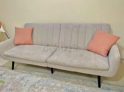 Light grey 3-seater sofa with cushions - good condition