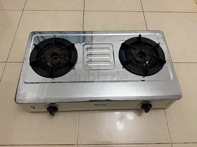 Used 2-Burner Stainless Steel Gas Stove — Portable Rinnai Style