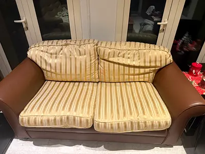 Two seater comfortable couch.