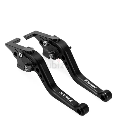 Adjustable Short Brake and Clutch Levers for Yamaha TMAX (Pair) - Black