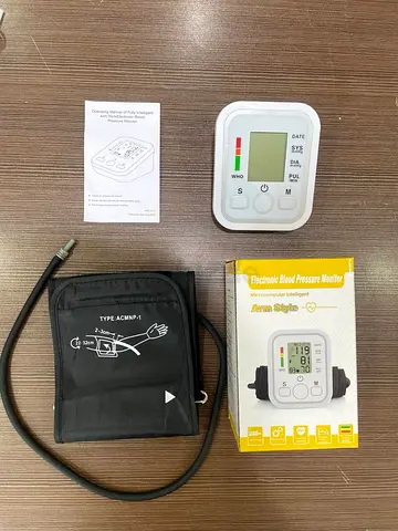 Digital Arm Blood Pressure Monitor with Cuff and Box