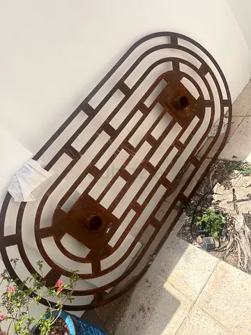 Large metal table base