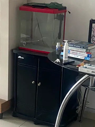Black wooden TV cabinet / storage cabinet fish tank- good condition