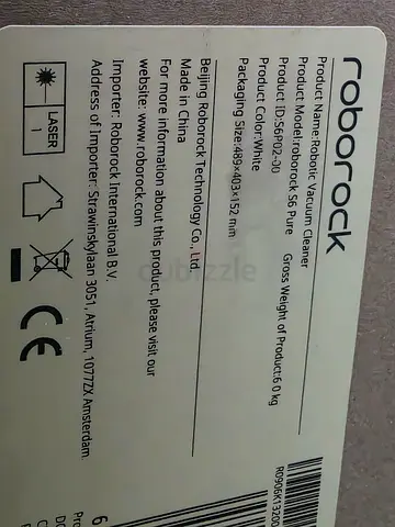 Roborock S6 Pure Robotic Vacuum Cleaner (White) - Good Working Condition