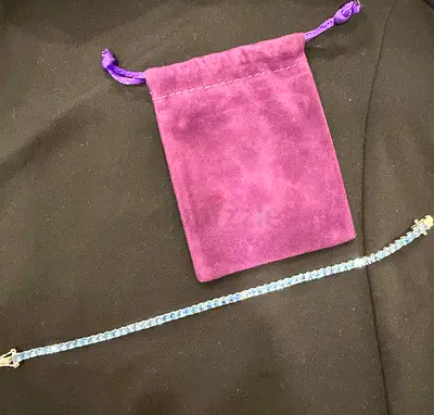 Brand new 18K White Gold Plated Tennis Bracelet with Cubic Zirconia