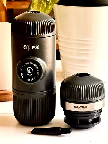 Wacaco Nanopresso Portable Espresso Maker with NS Capsules Adapter