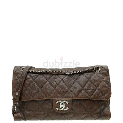 Authentic Chanel Brown CC Crave Jumbo Flap Bag