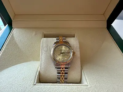 Rolex Lady-Datejust Two-Tone Jubilee Bracelet Diamond Dial (Pre-owned) 26 with diamonds