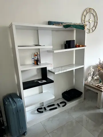 White Multi-Shelf Storage Unit / Room Divider - Good Condition