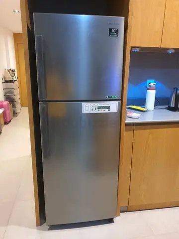 Samsung Stainless Steel Double Door Refrigerator - Good Condition