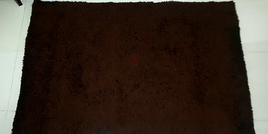 Dark Brown Shaggy Rug - Soft, Plush Area Rug (Good Condition)190cm×140cm