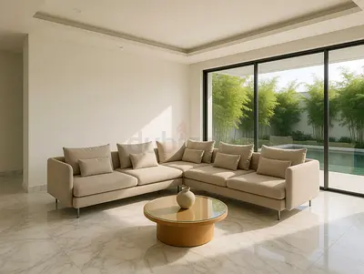 Ikea Sodhremn Corner Sofa Beige L-shaped Sofa with Cushions - Modern Living Room Set