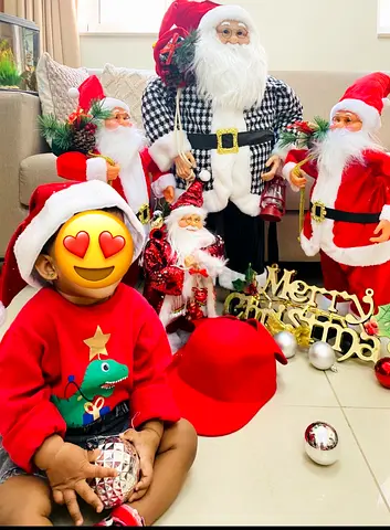 Collection of Santa Claus Christmas Decorations - Assorted Figures  Props