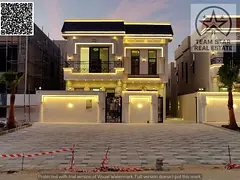 High-end finished villa, first occupancy, spacious rooms with built-in wardrobes