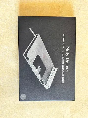 Noty deluxe, notebook, phone stand, pen holder, and card holder. Dutch design, brand new condition