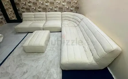 Marina home comfortable clean corner sofa with ottoman