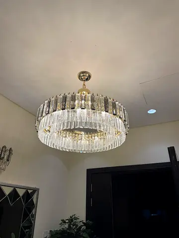 Crystal Ring Chandelier - Modern Glass Pendant Light
