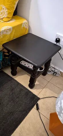 Pair of Wooden black  2 tier side table