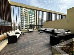 3 bedrooms and a living room, first occupancy, for rent in Al Majaz 3. Open city view, large balcony