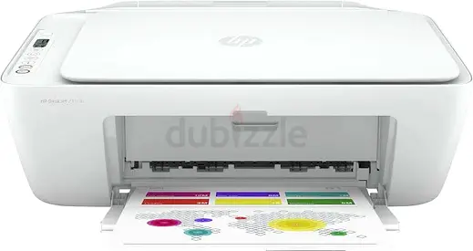 HP DeskJet 2721 Compact All-in-One Color Printer — Good Working Condition