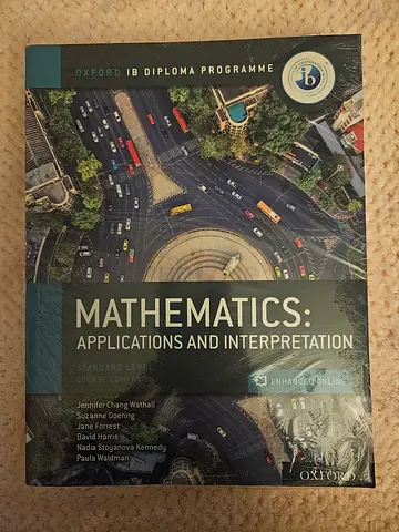 IB book: Mathematics Applications and Interpretation, Standard Level, with online course companion.