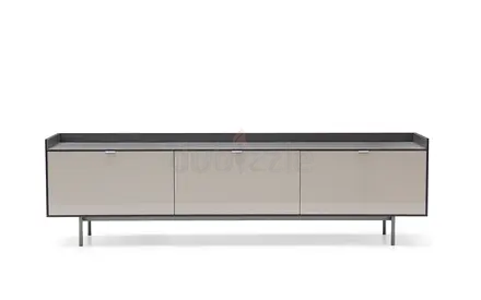 Minotti Modern low sideboard / media console with storage - neutral finish