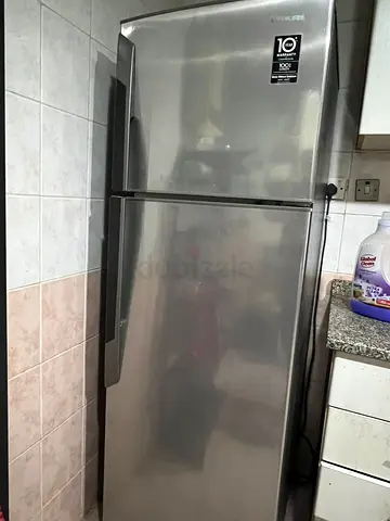 Nikai Double Door Refrigerator - Stainless Steel, Good Condition