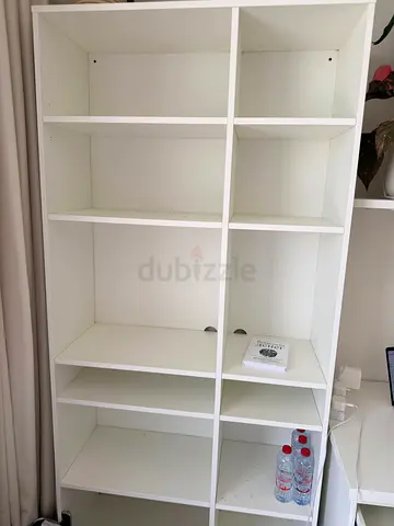 White 8-Shelf Bookcase / Storage Unit - Good Condition