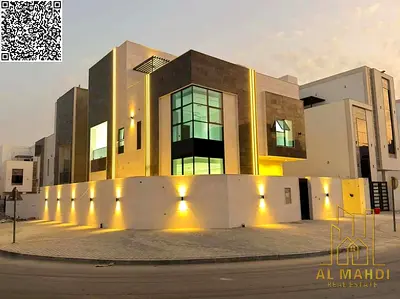 Corner Villa on Two Streets for Sale in Al Helio 2 Ajman | 6 Master BR + Pergola | Near Mosque & Sh