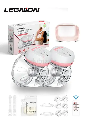 Legnion Wearable Double Electric Breast Pump - Portable Set with Accessories