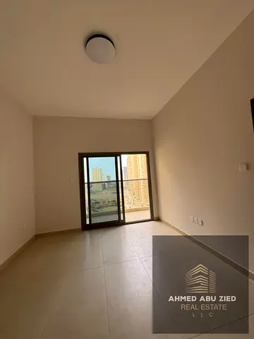 Brand new 1BHK for annual rent in Emirates City Ajman on Sheikh Mohammed Bin Zayed Road balcony garden view 2 bathrooms gym pool parking 40k