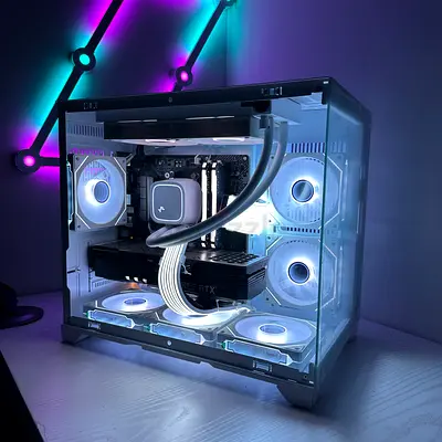 Aesthetic Mini RTX 3080 Ryzen 7 5700X Gaming PC Rendering PC