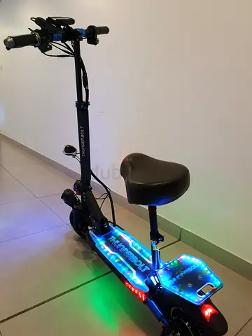 New electric scooter with LED lights