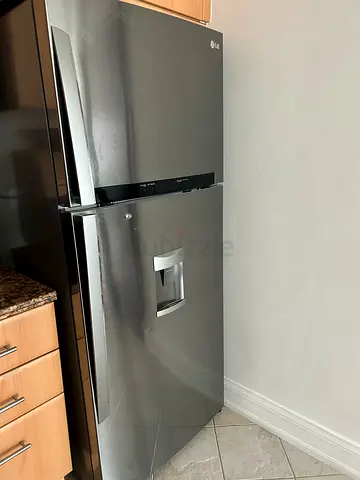 LG Stainless Steel Double Door Refrigerator - Good Condition