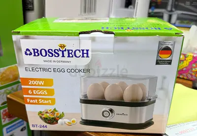 Bosstech Electric Egg Cooker - 200W, 6-Egg Capacity (BT-244)